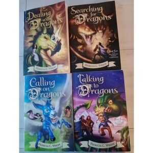 Enchanted Forest Chronicles Set 1/ 2/3/4 Dealing with Dragons By Patricia C. Web